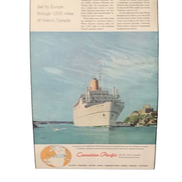 Vintage 1959 Canadian Pacific Sail to Europe Ad Advertisement - Picture 4 of 4